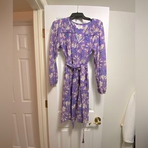 Xirena, purple dress with fun print, size M